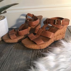 Franco Sarto Cerla leather wedge sandal